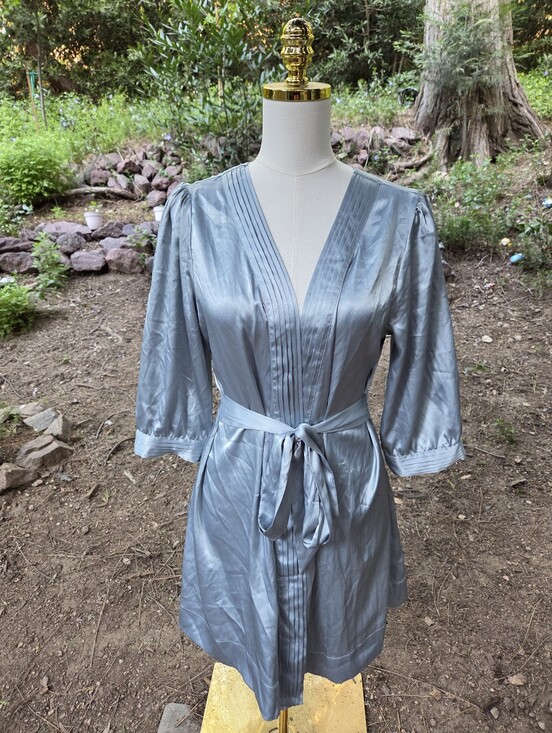 Victoria's Secret Other - Victorias Secret Satin Light Blue‎ Robe Size Medium